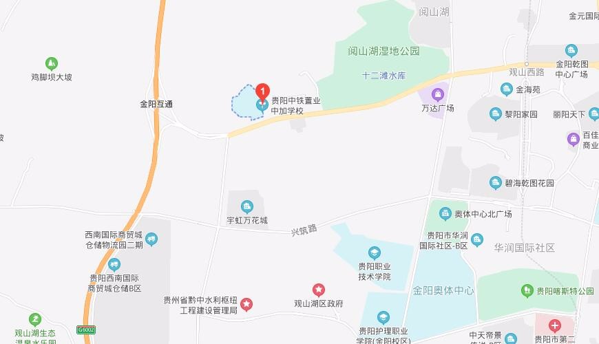 贵阳市观山湖区中铁置业中加学校地图图片