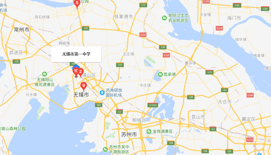 无锡市第一中学国际部地图图片