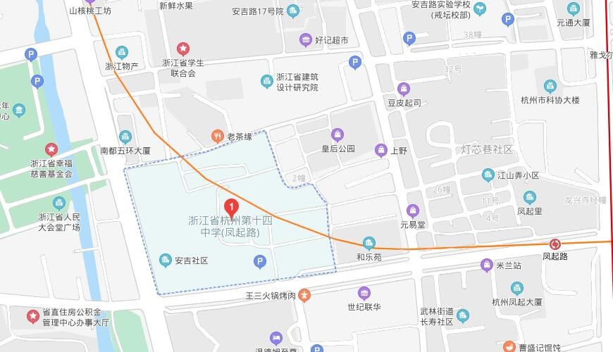 杭州第十四中学国际部地图图片
