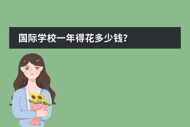 国际学校一年得花多少钱？